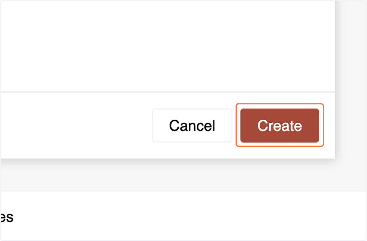review all details before clicking "Create."