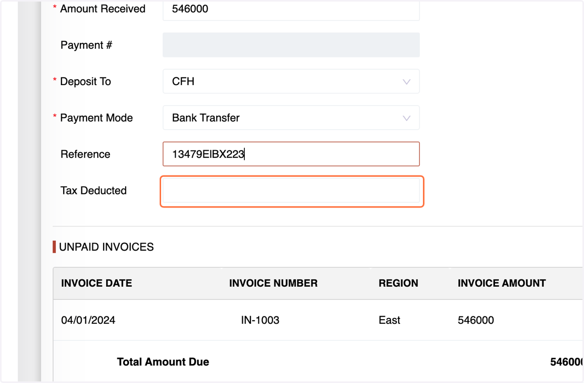 Select the Taxes and