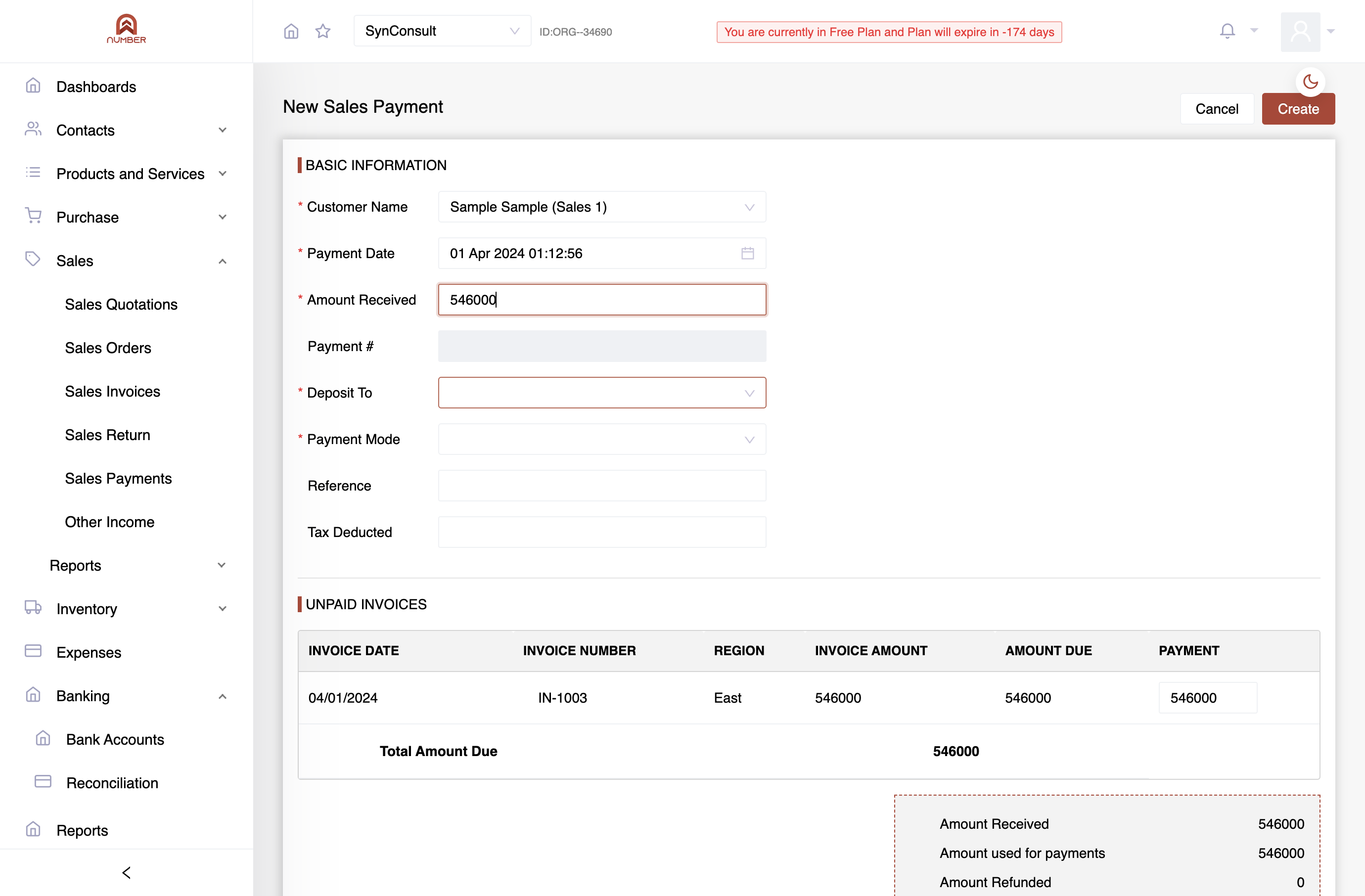 Choose the Payment Account