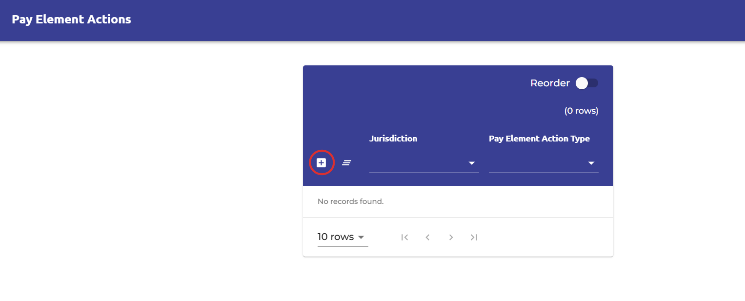 Select the 'Add New Record' icon