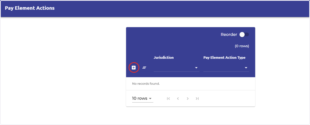 Select the 'Add New Record' icon