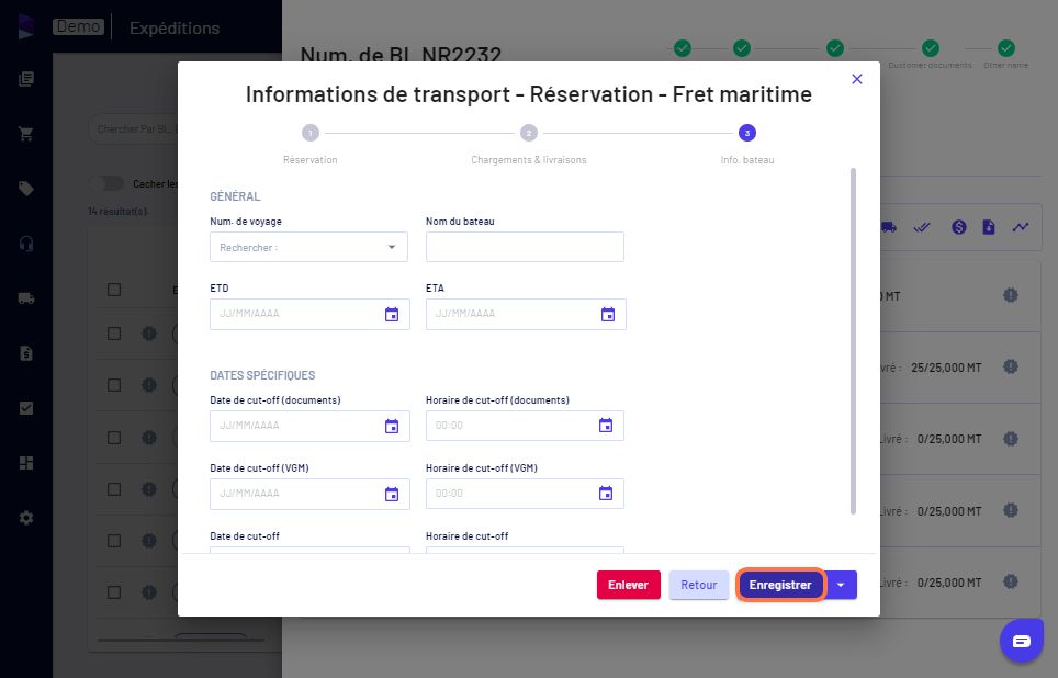 Il suffit de remplir les détails et de cliquer sur "Enregistrer"