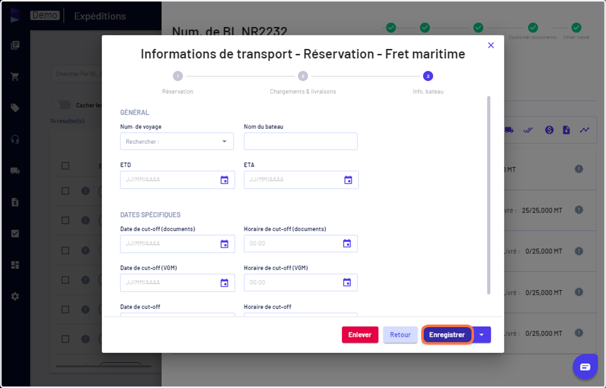 Il suffit de remplir les détails et de cliquer sur "Enregistrer"