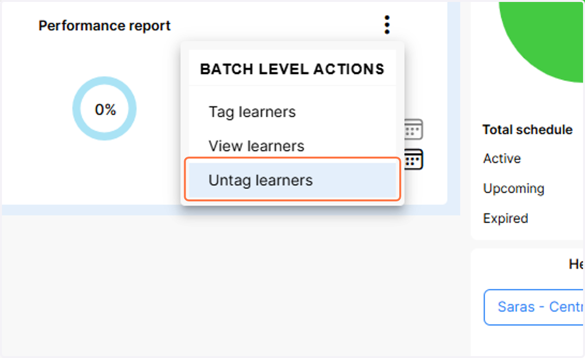 Click on Untag learners