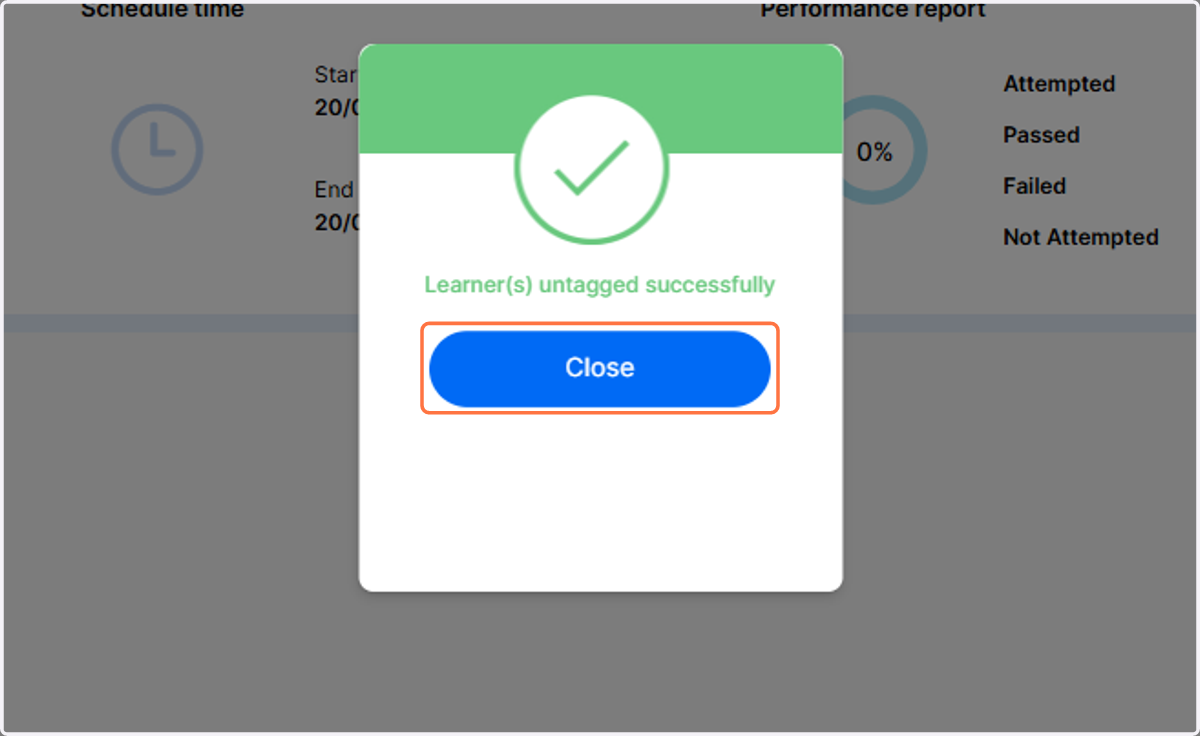 The learners will now be removed from the exam schedule