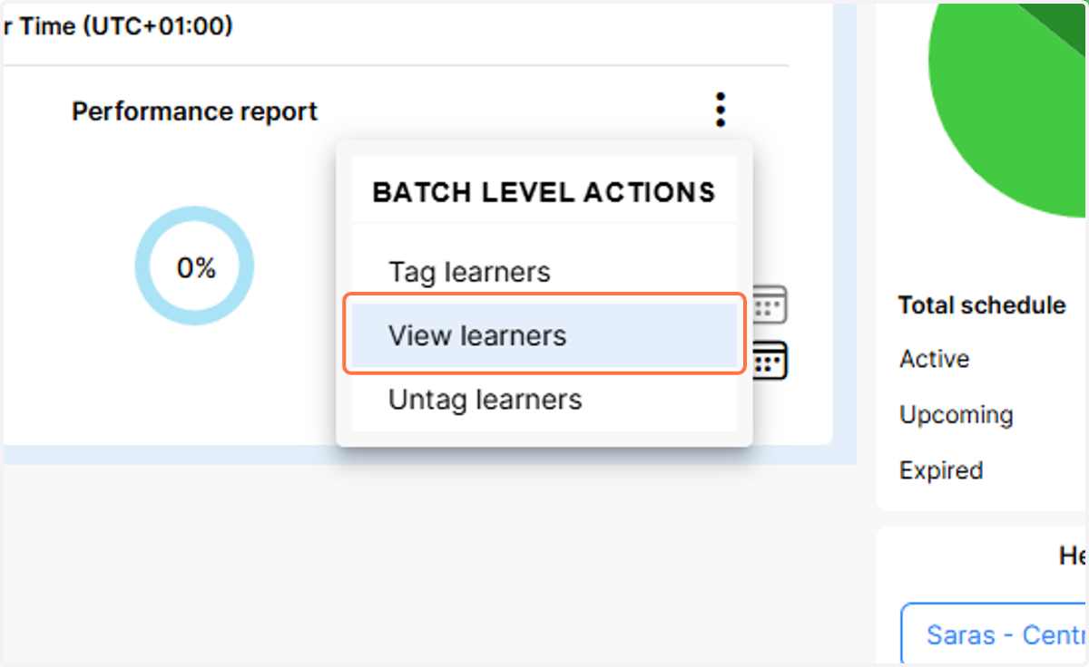 Click on View learners
