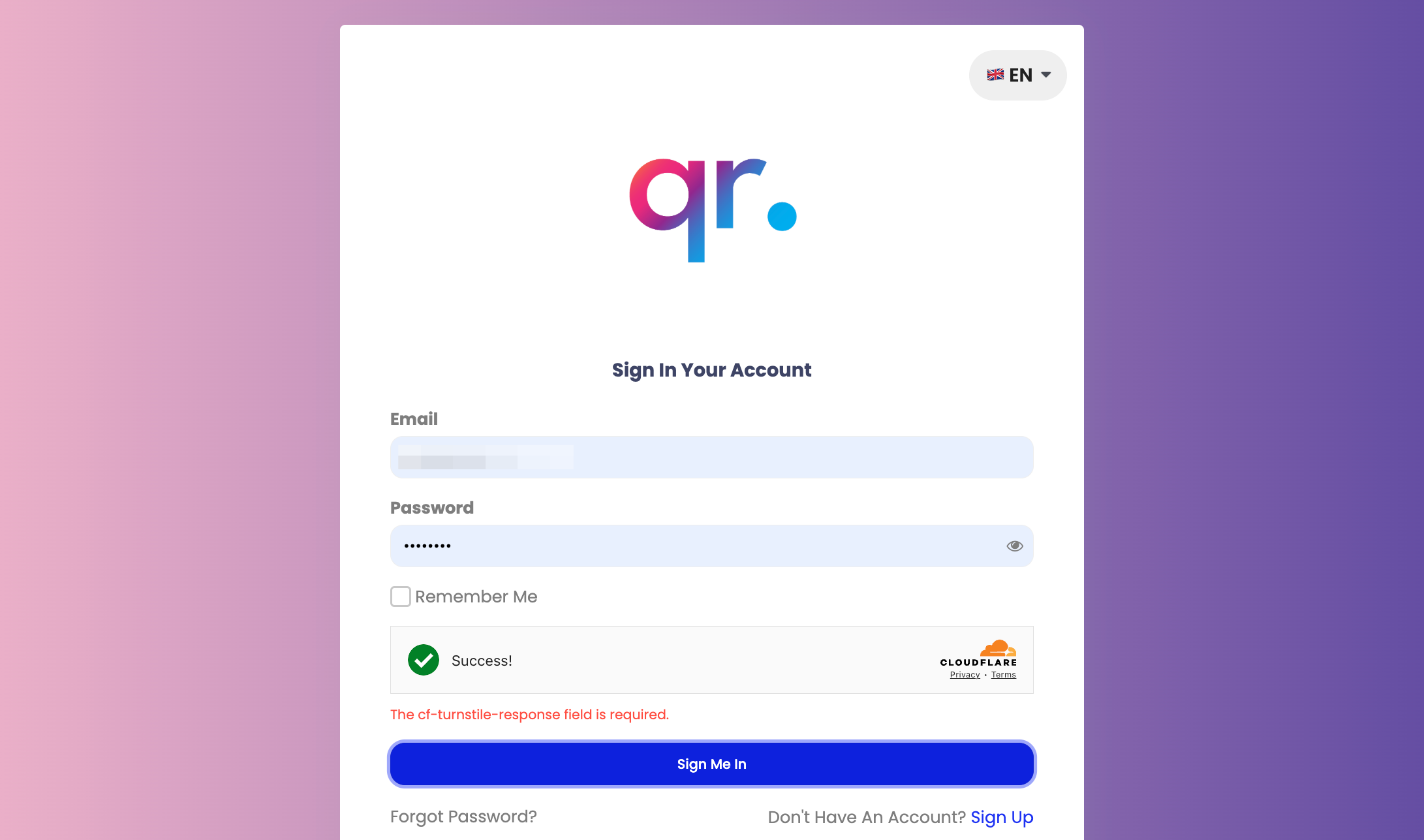 Log masuk ke admin.studentqr.com.