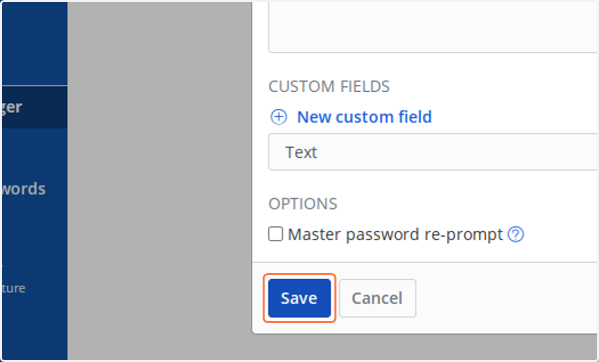 Click on Save