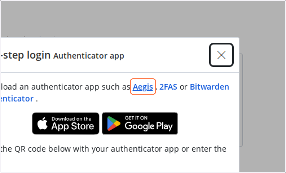Click on Aegis if on Android