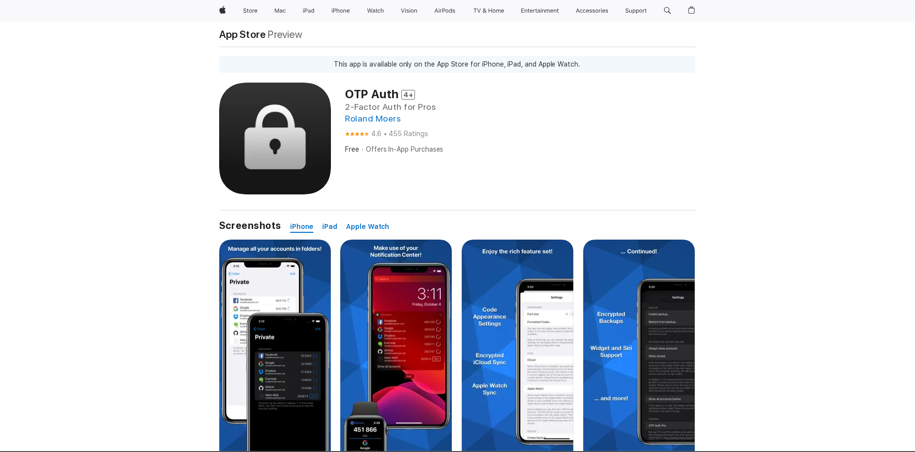 Alternatively if using iOS, navigate to OTP-Auth app