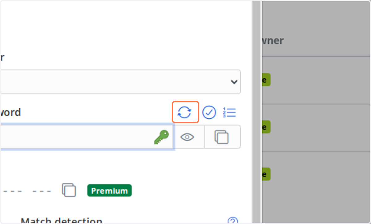 Click on Generate password