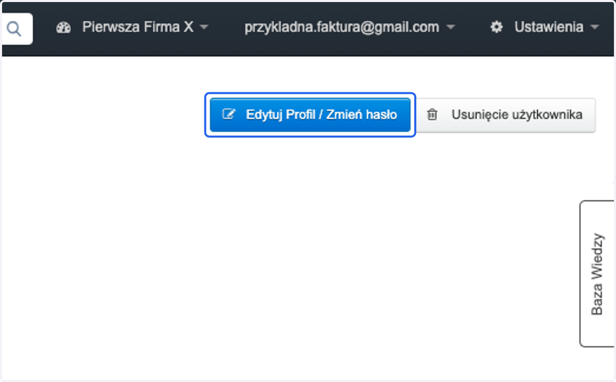 > Edytuj Profil / Zmień hasło >