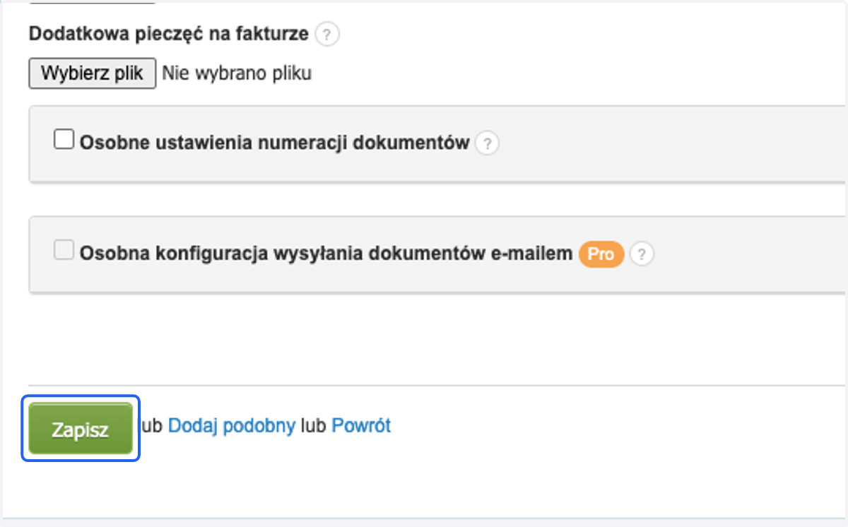 następnie > Zapisz