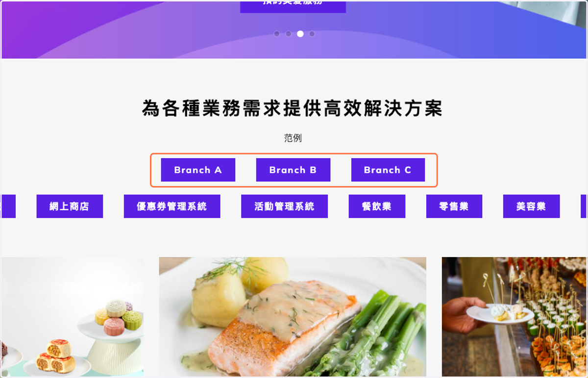 This campaign will be displayed when the branch is selected on the index page.