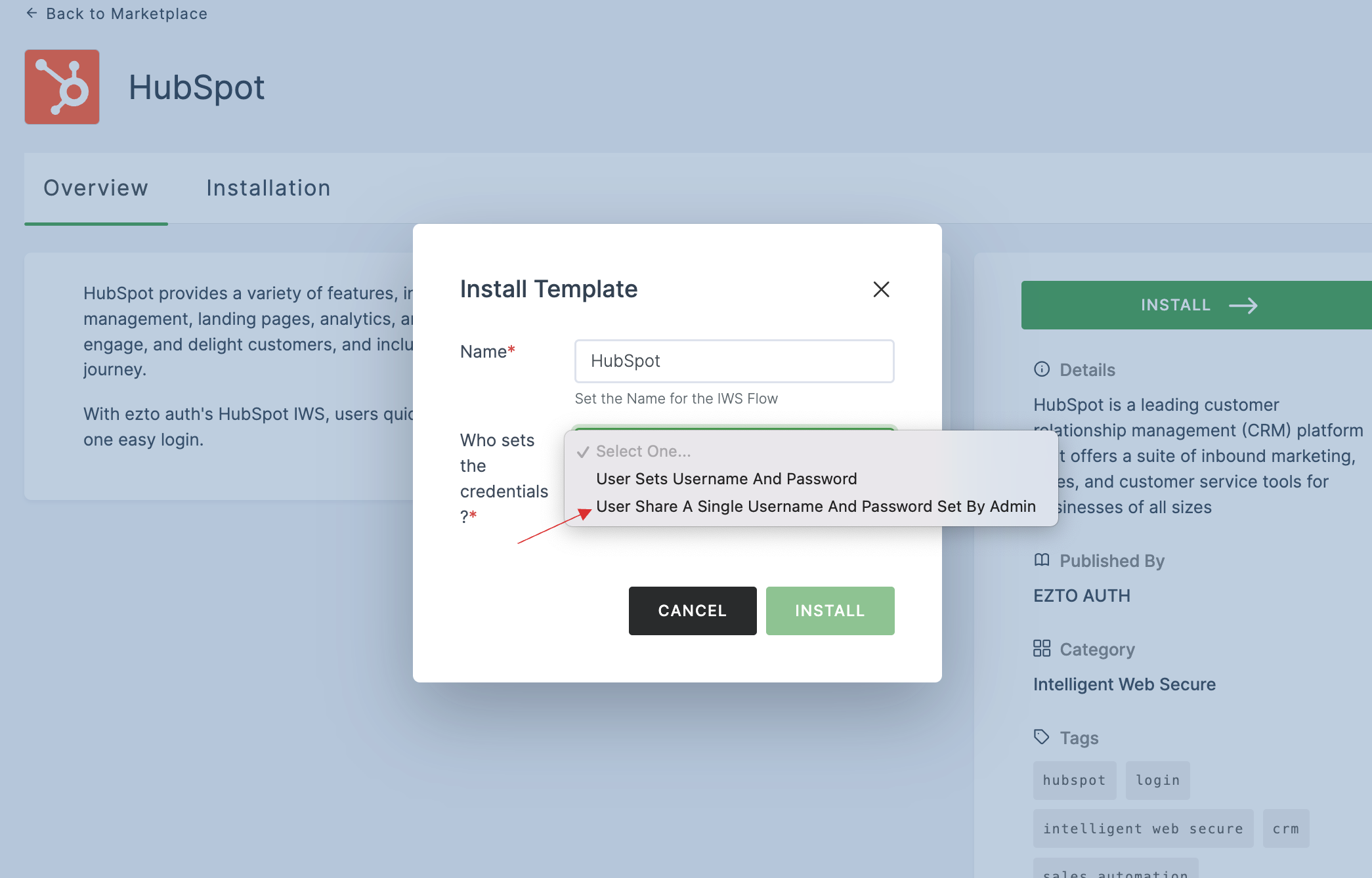 User Share A Single Username And Password Set By Admin