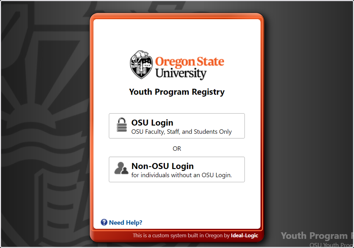 Click the OSU Login button or Non-OSU Login and enter your login credentials