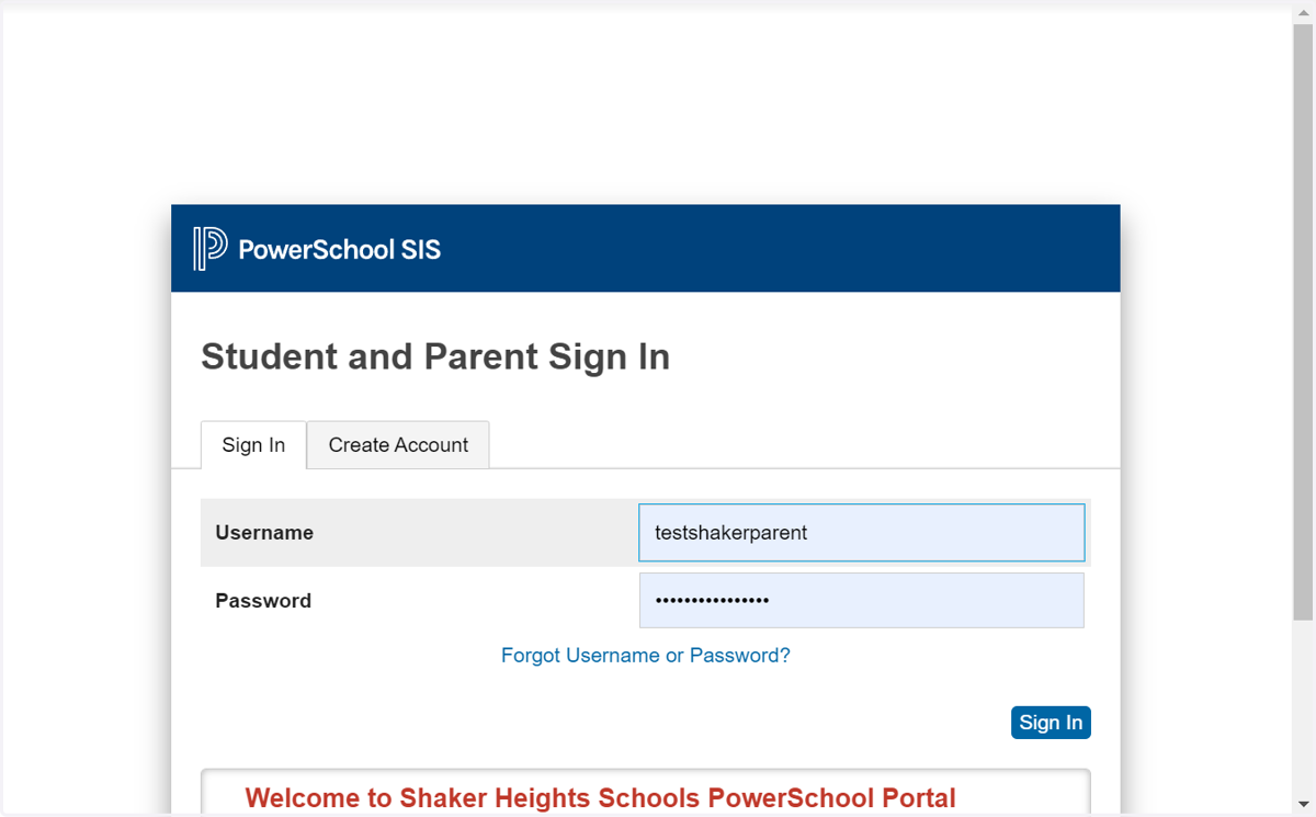 Enter your Username and Password