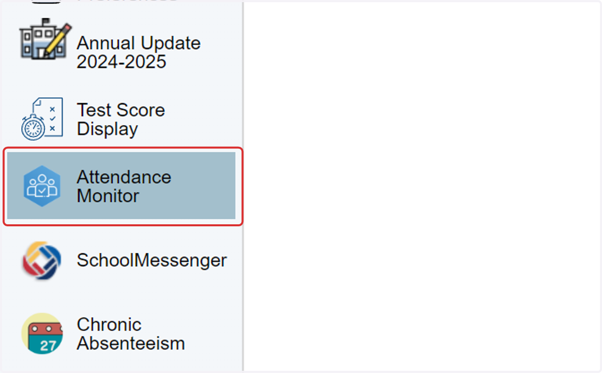 Click on Attendance Monitor