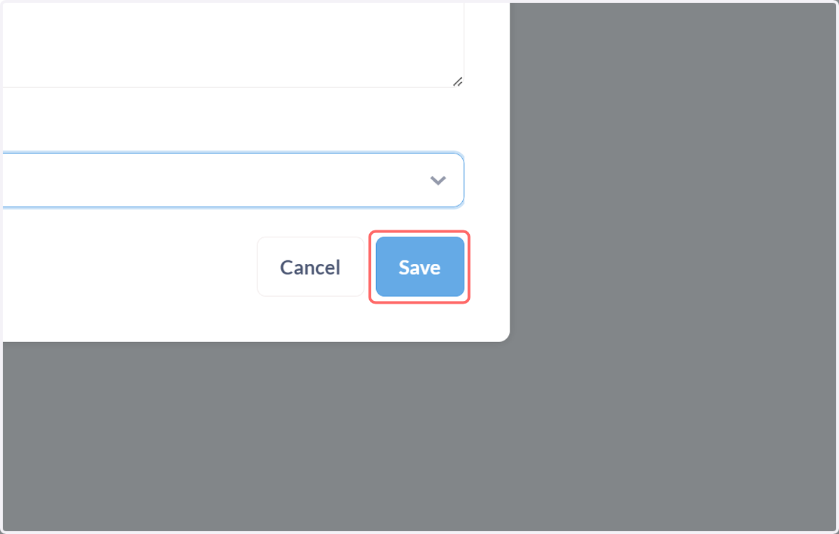Click on Save