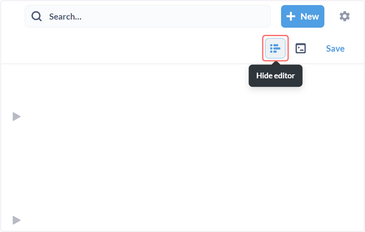 Return to the question editor by clicking this icon
