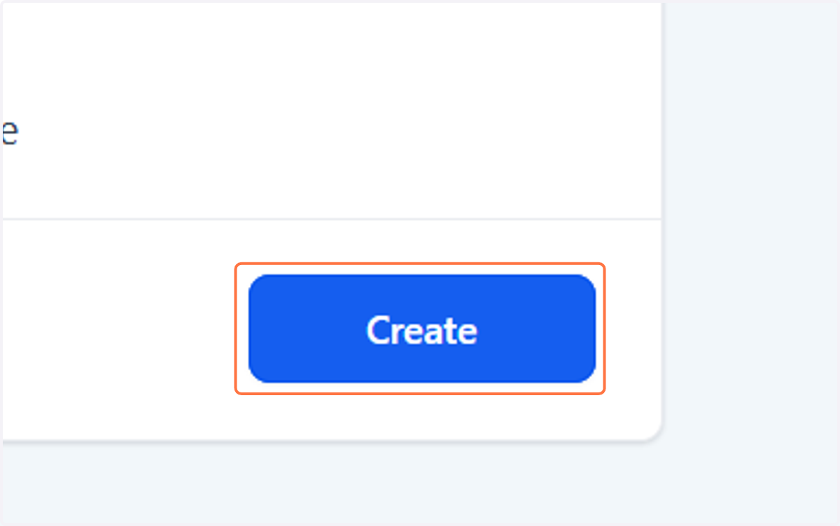 Click on Create