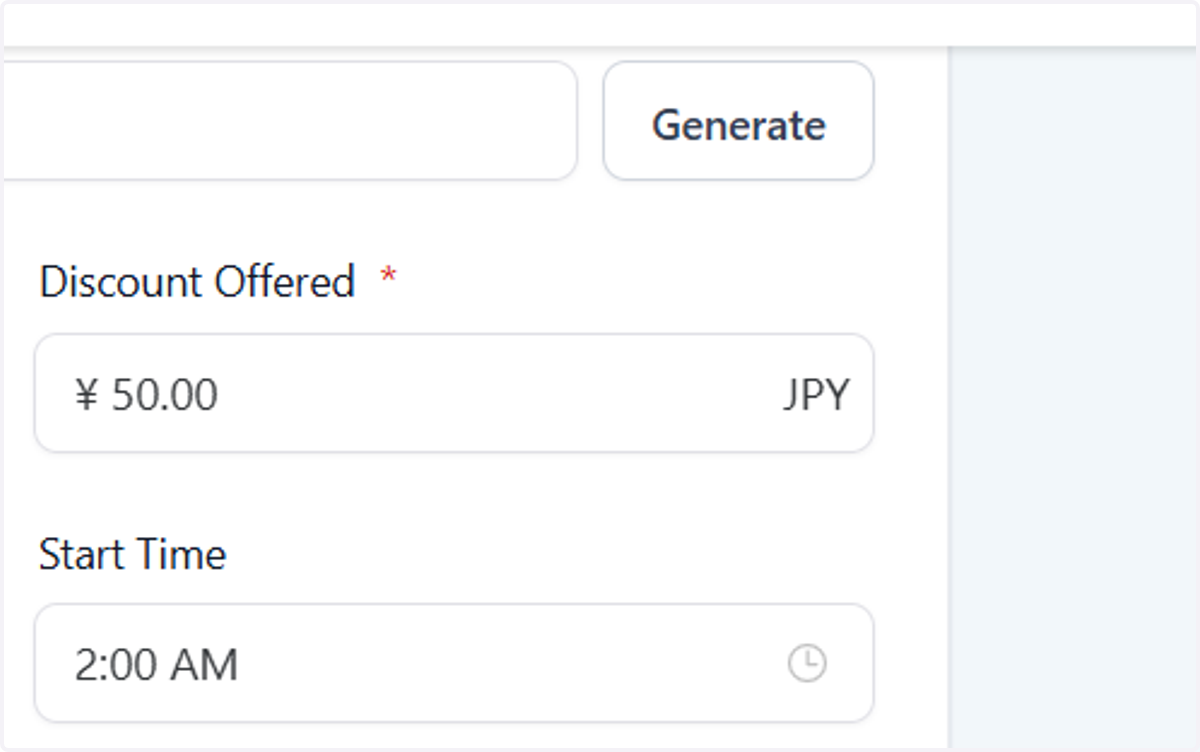 Option 2 - Choose the Discount amount