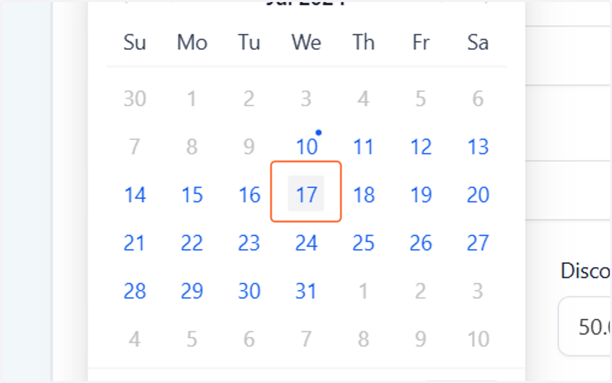 Choose the start date