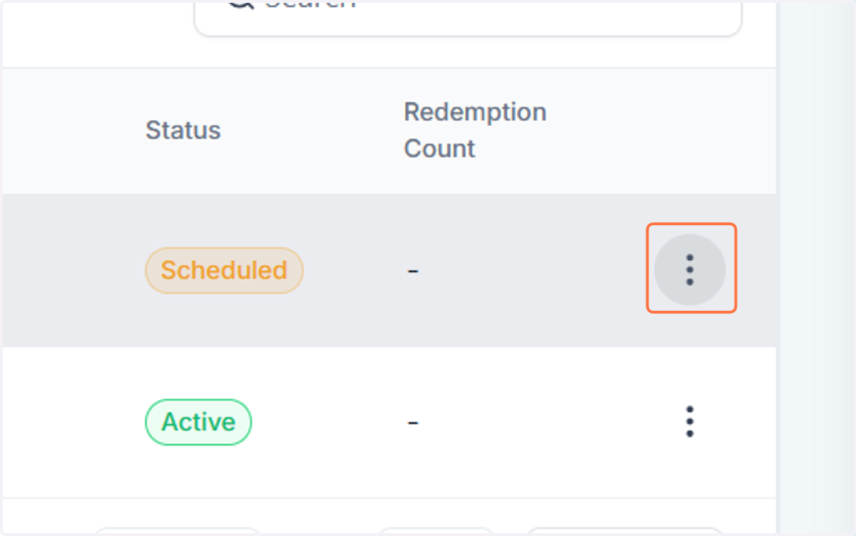 To edit, click the 3 dots next to your coupon