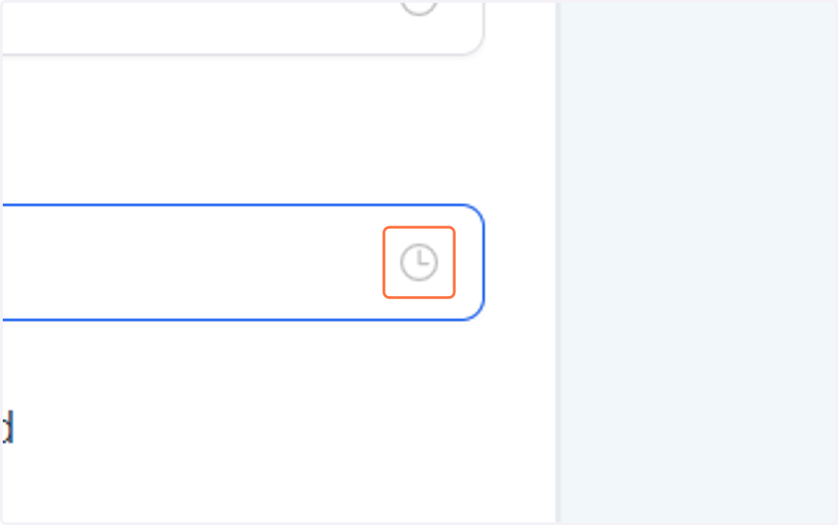 Click on end time calendar