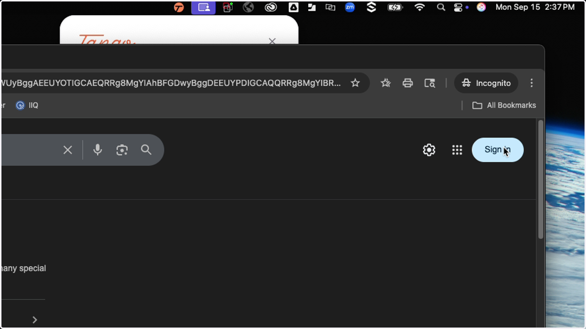 Sign in to Google with your district provide information