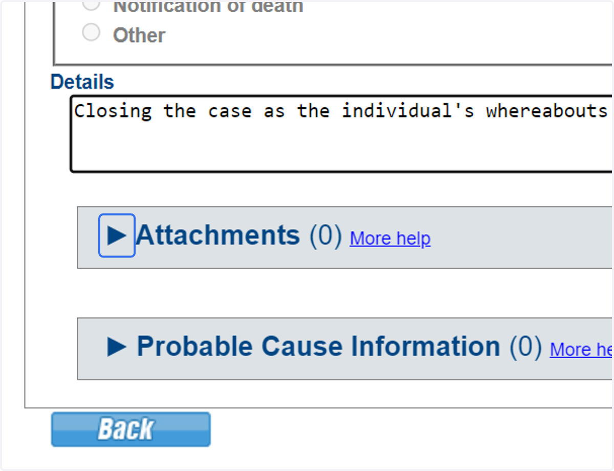 Click on ▶ Attachments