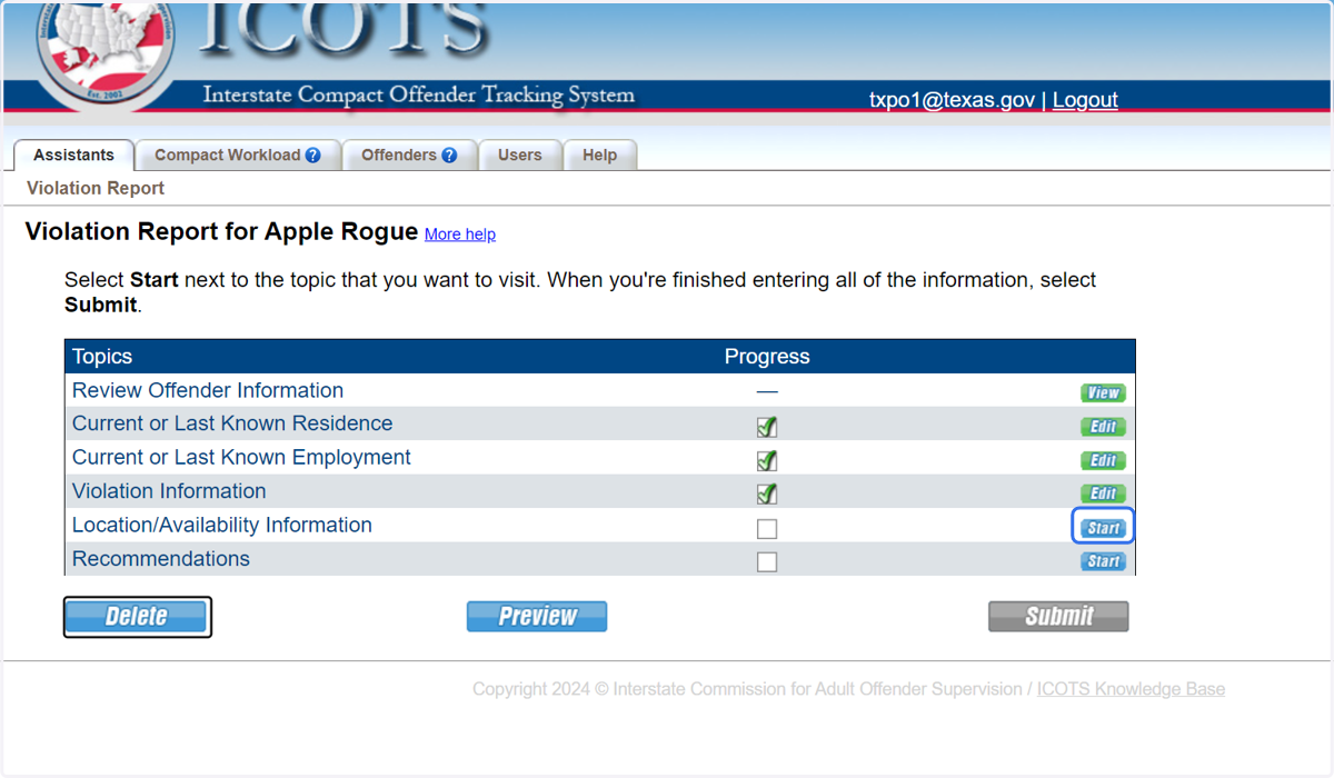 Proceed to Location/Availability.