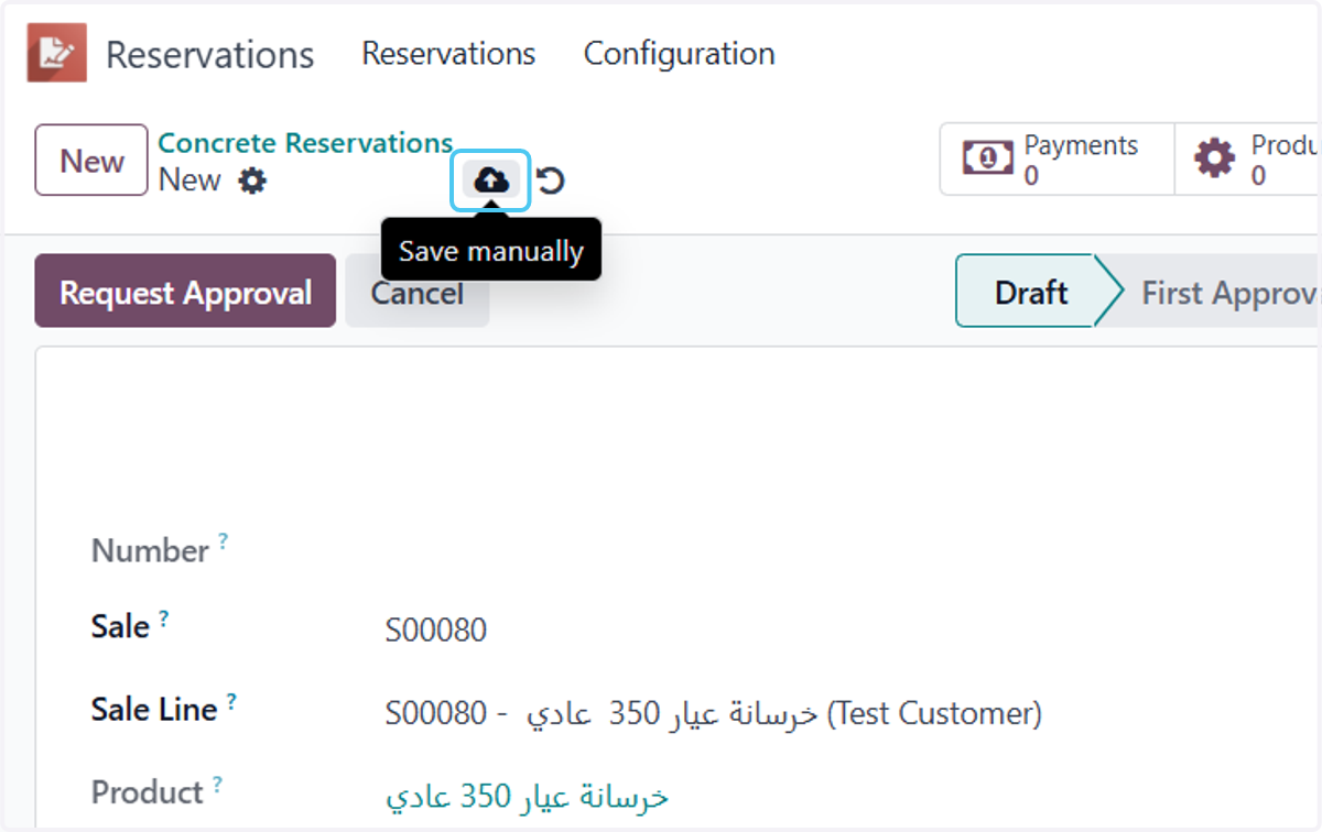 Click on Save manually