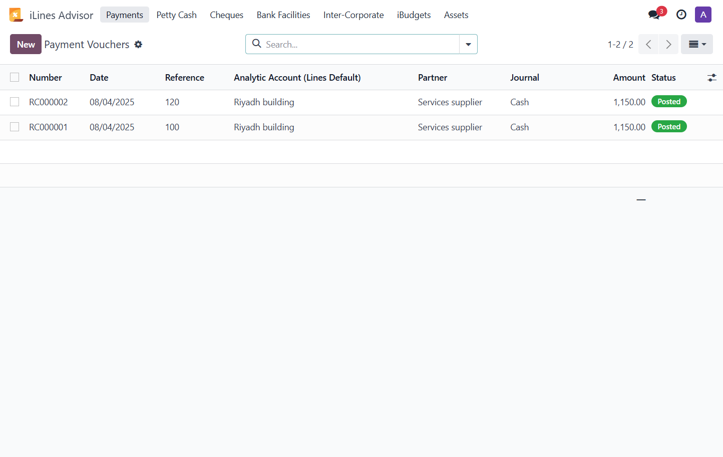 Click on Payments