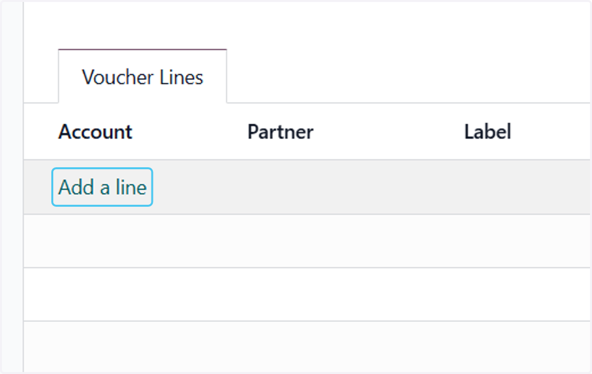 Click on Add a line