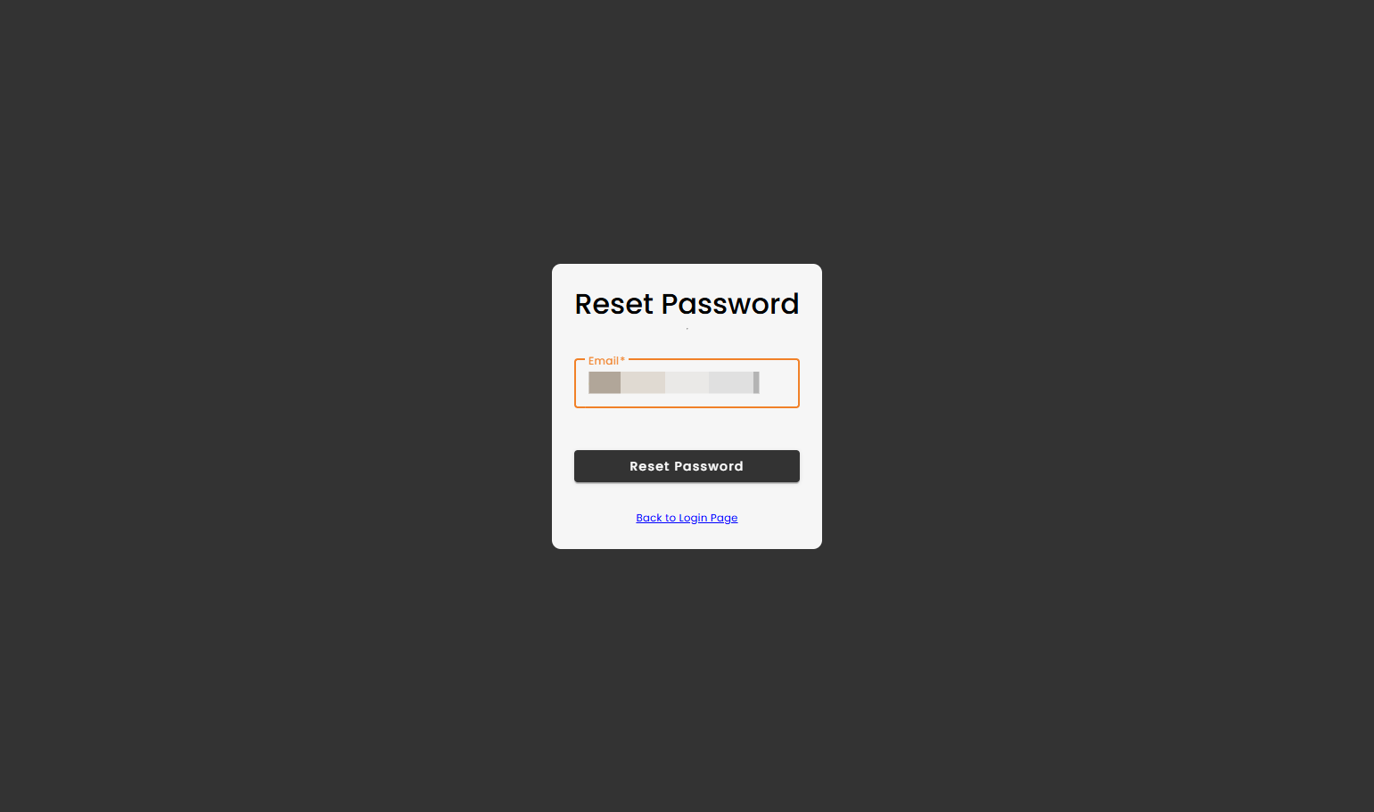 Inserisci la tua email usata in fase di registrazione