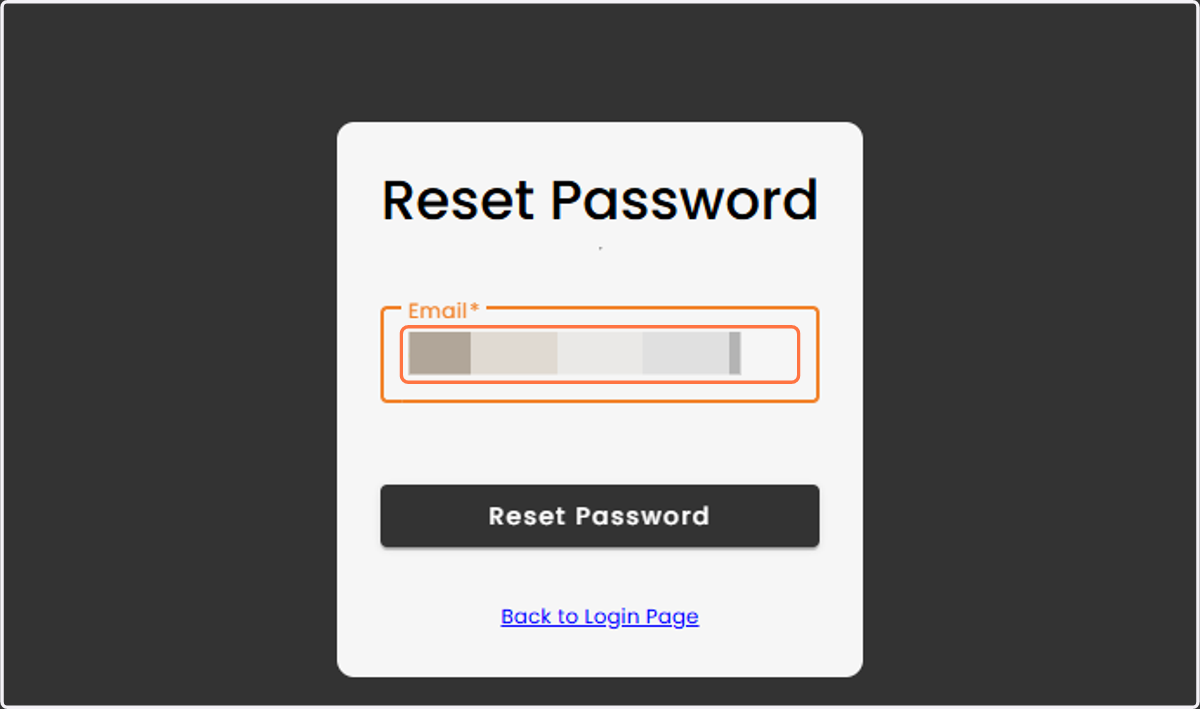 Inserisci la tua email usata in fase di registrazione