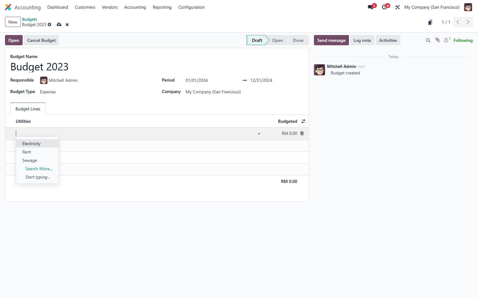 Fill in relevant analytic accounts/tags