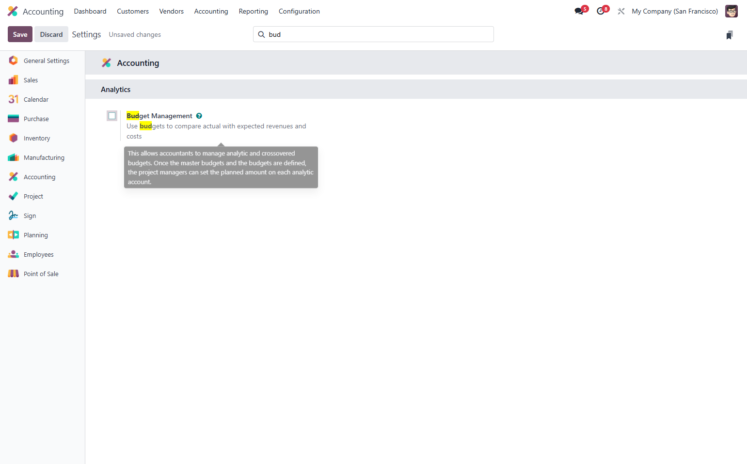 Enable Budget Management