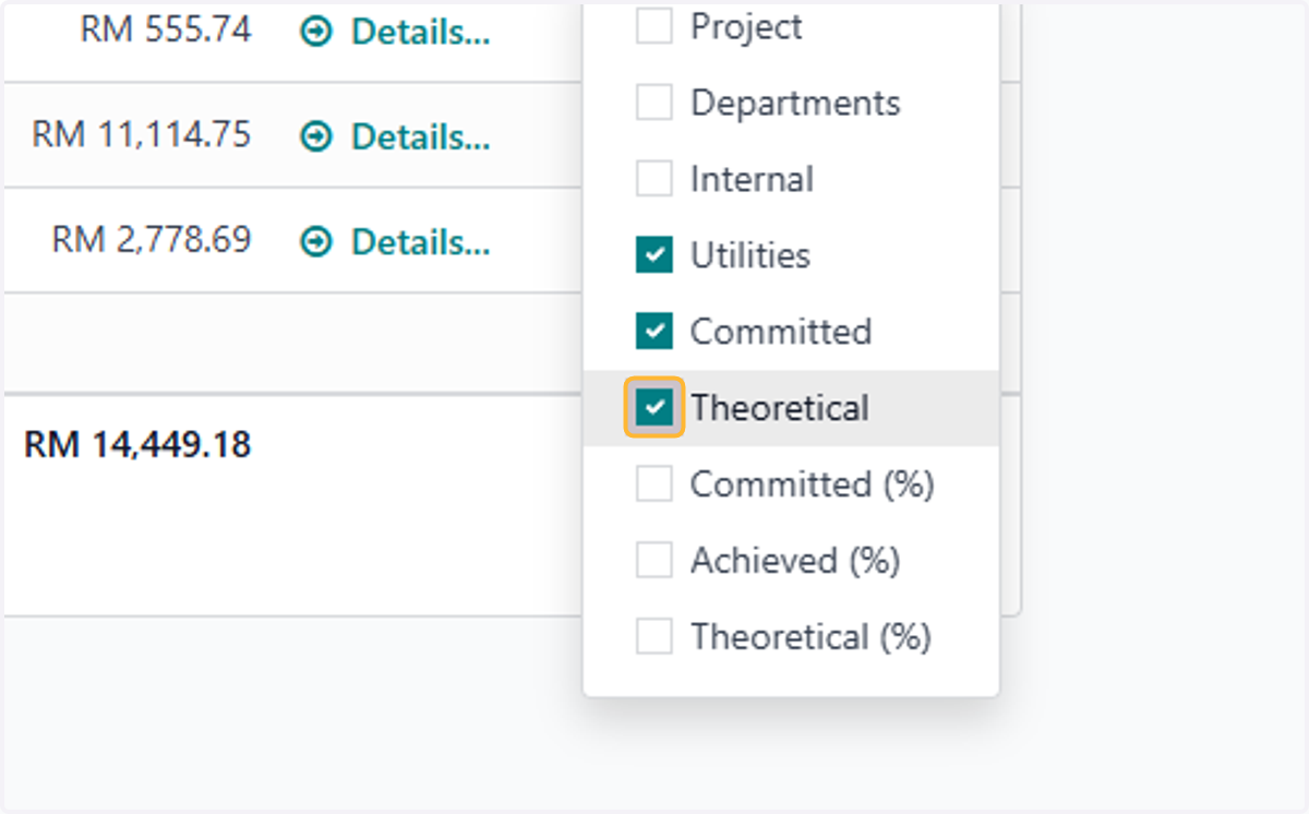There are additional methods to display budget progress.