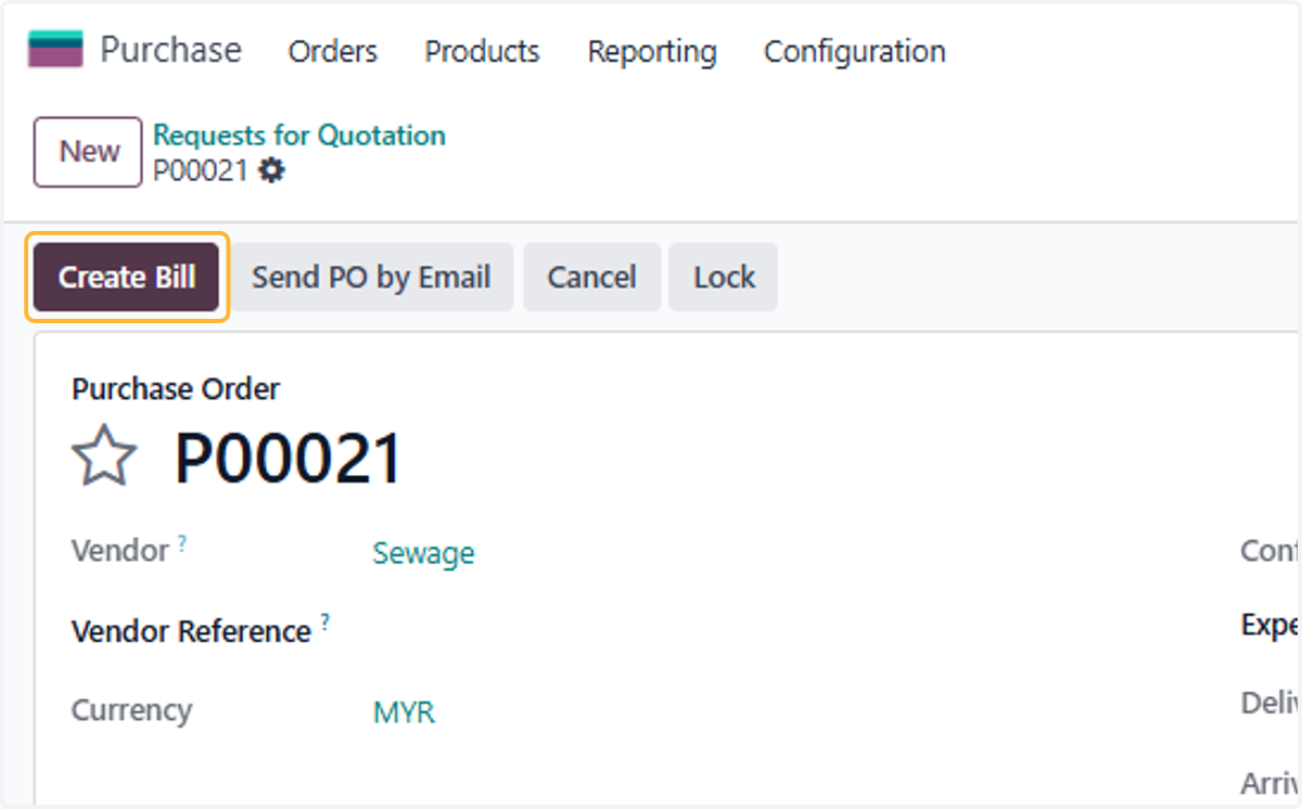 Click on Create Bill & Confirm the bill