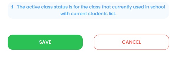 klik 'Save' untuk menyimpan data kelas baru itu.