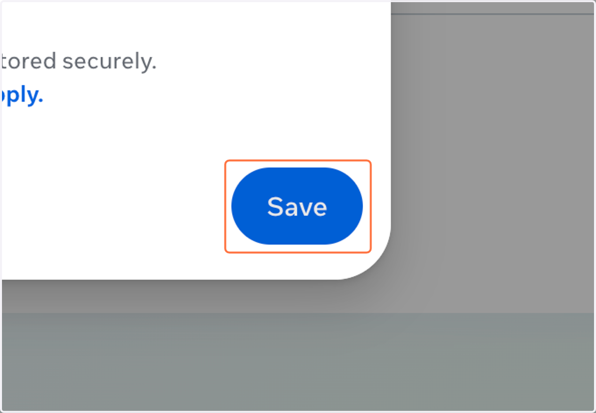Click on Save