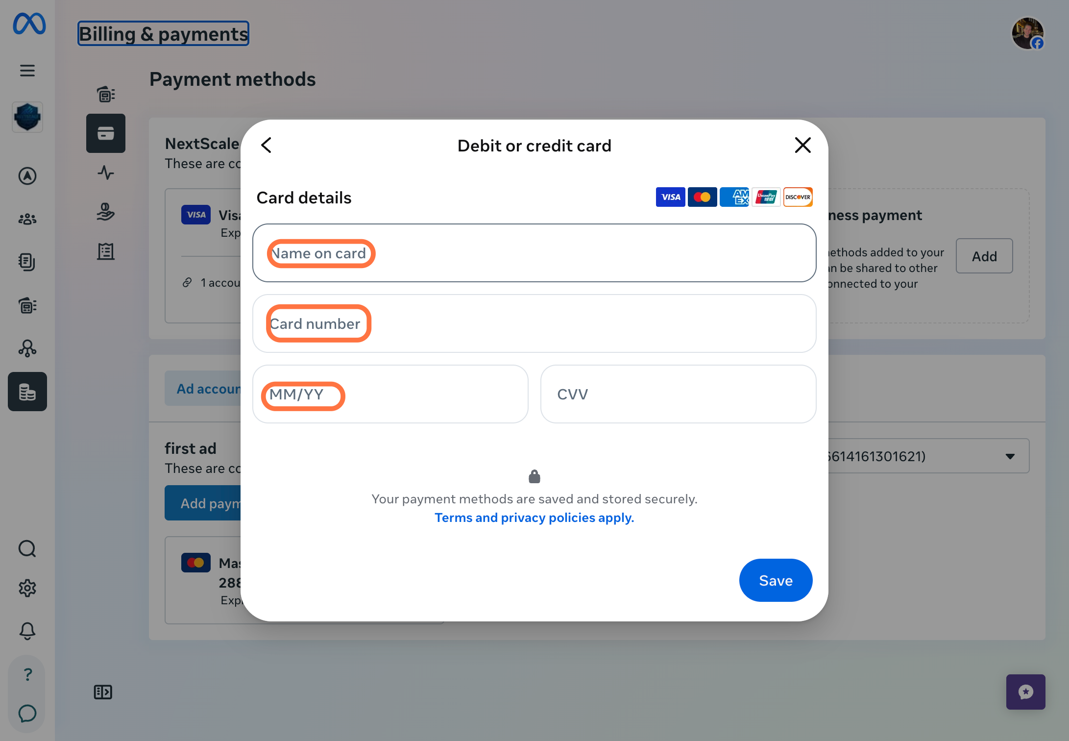 Add Card Details