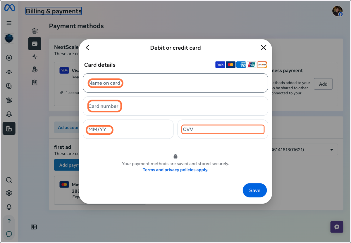 Add Card Details