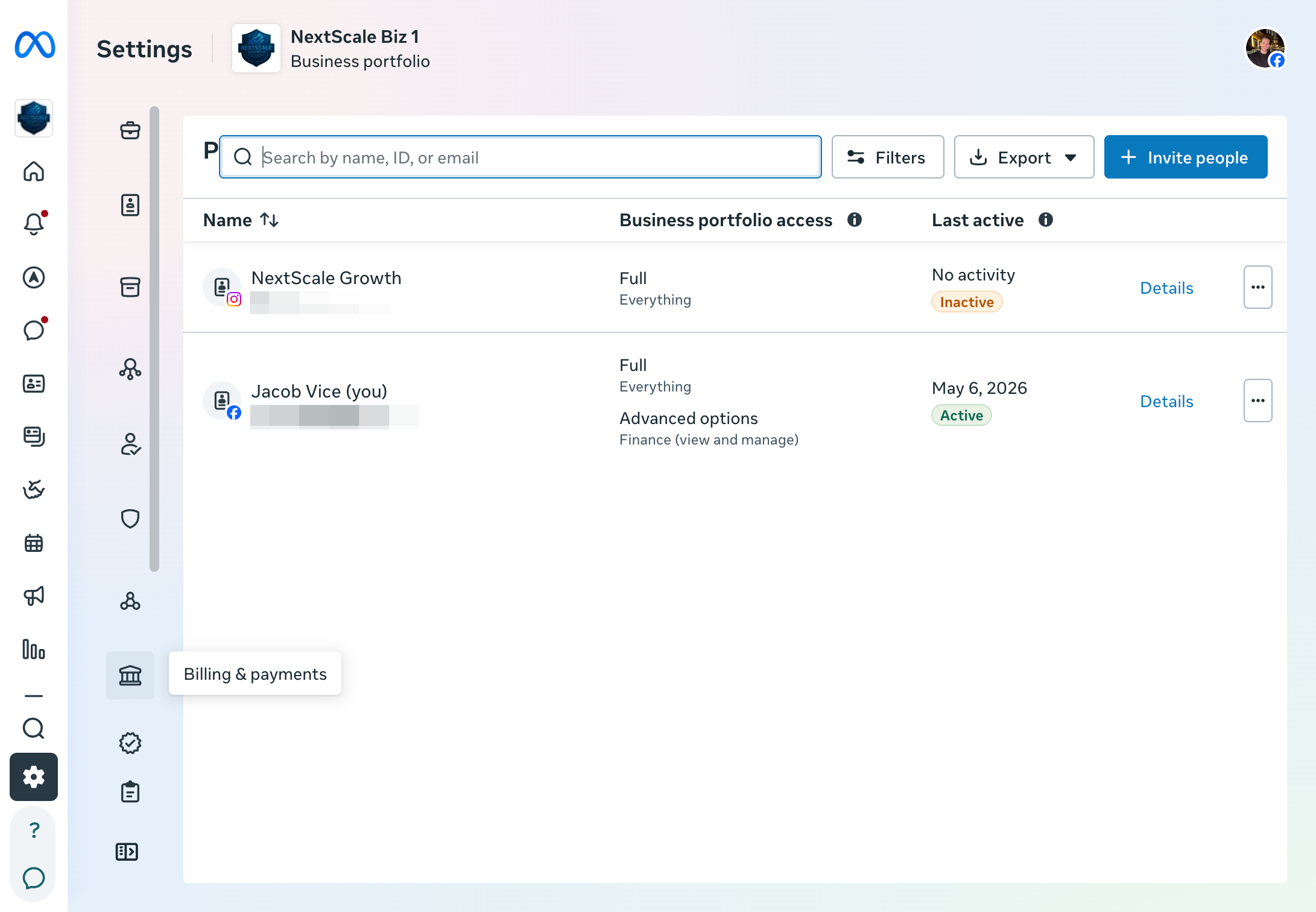 Click on Billing & payments