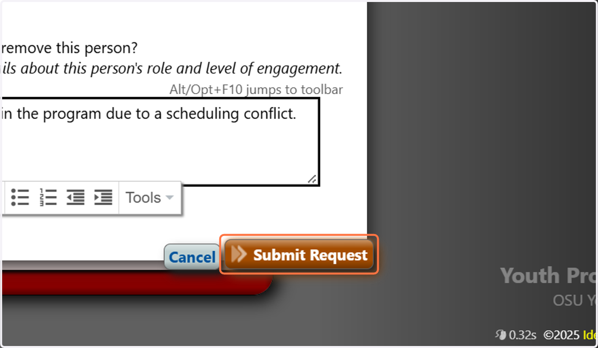 Click on Submit Request