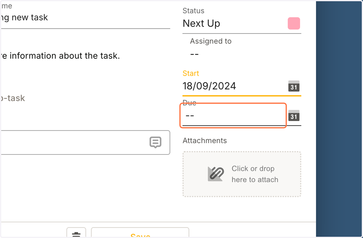 Set Due date