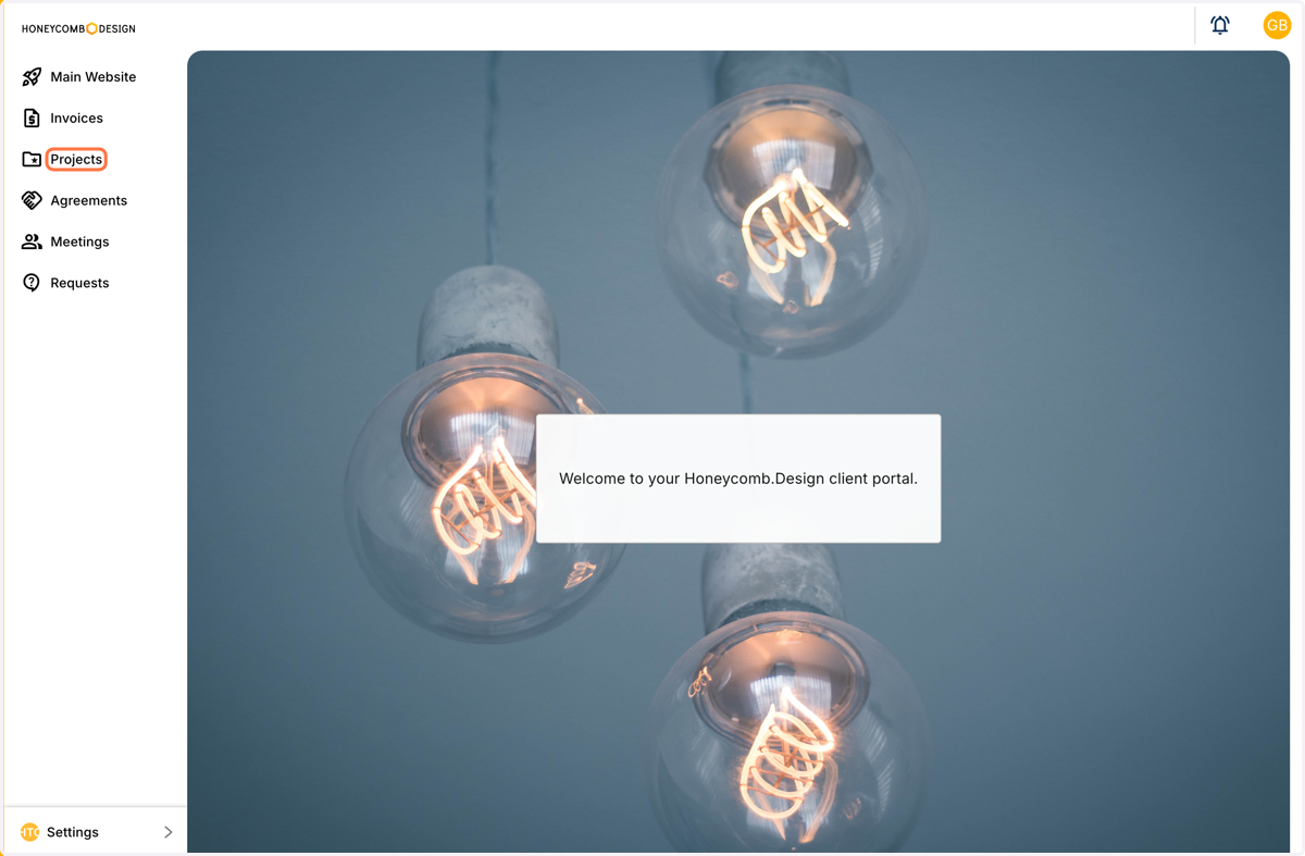 Click on Projects