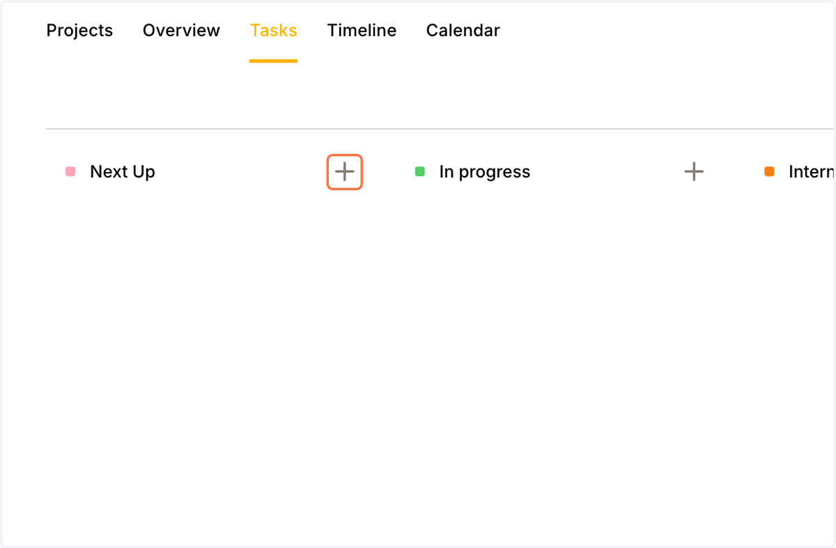 Creating a new task